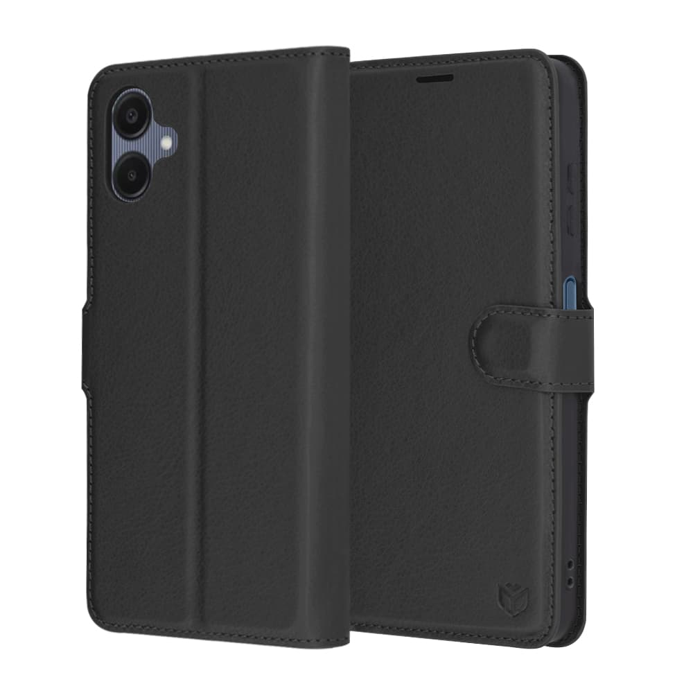 Kožené pouzdro Techsuit Samsung Galaxy A06 černé - náhled 1