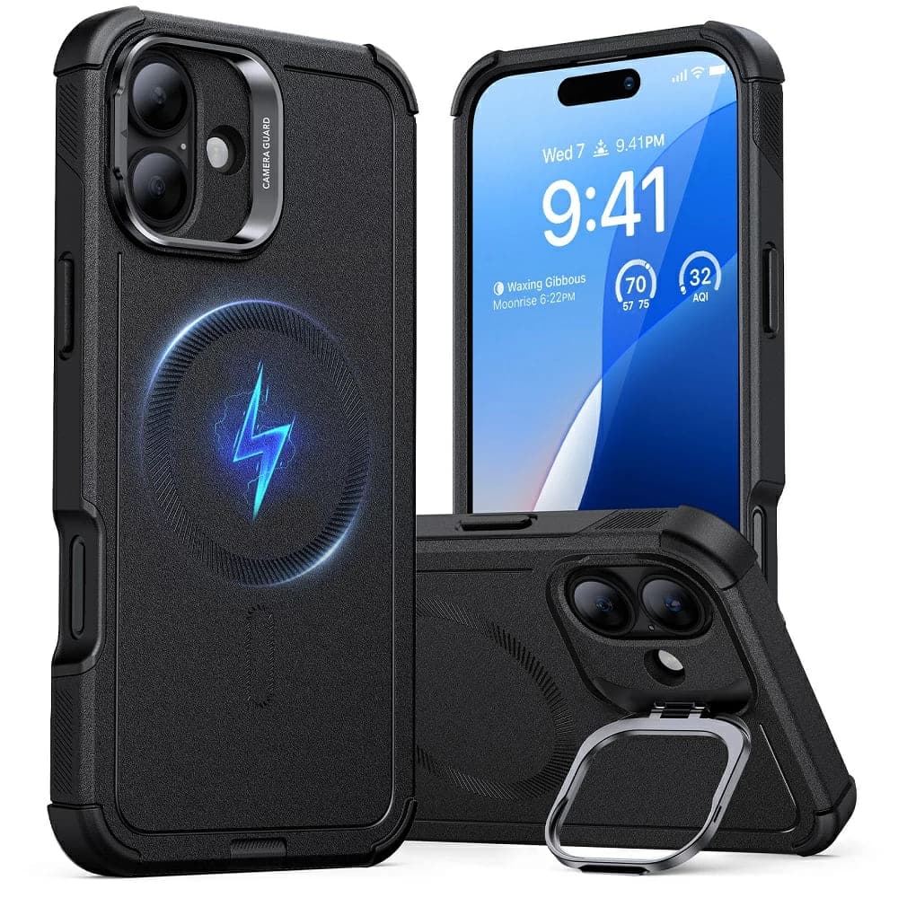 ESR Cyber Armor Kickstand pro iPhone 16 černá - náhled 1