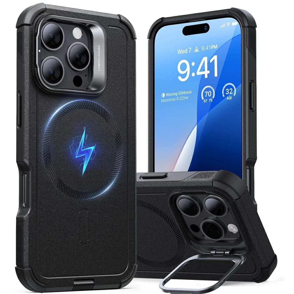 ESR Cyber Armor Kickstand pro iPhone 16 Pro Max černý - náhled 1