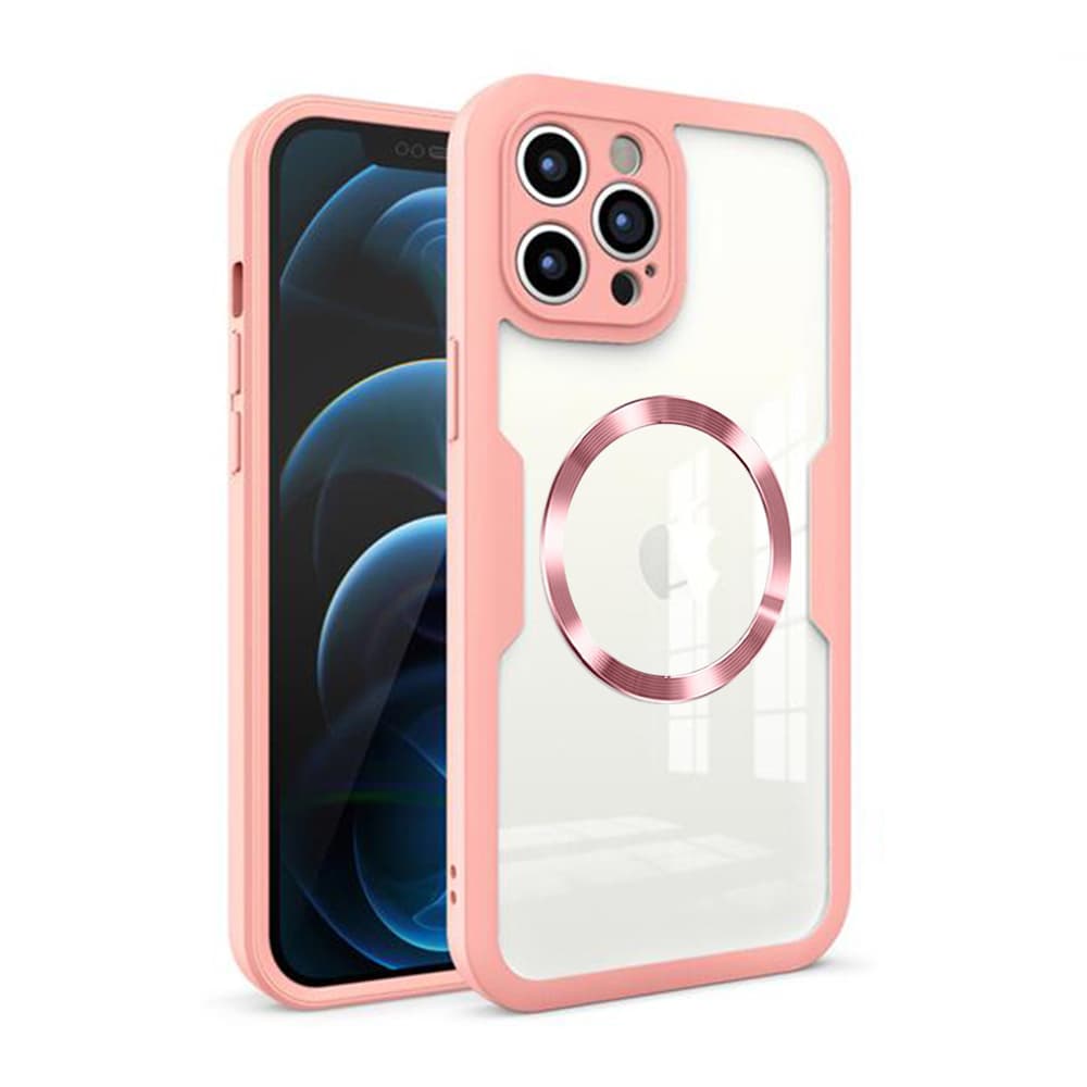 Techsuit ColorVerse 360 MagSafe Series + Ochranné sklo iPhone 12 Pro Max Růžová - náhled 1