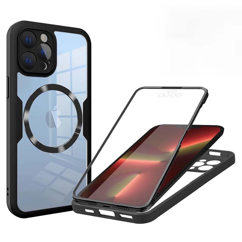 Techsuit ColorVerse 360 MagSafe Series s ochranou displeje iPhone 13 Pro černá - náhled 1