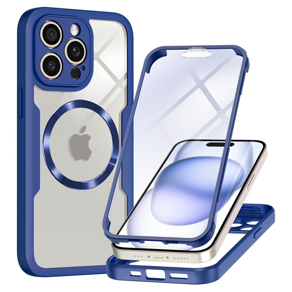 Techsuit ColorVerse 360 MagSafe Series s ochranou displeje iPhone 14 Pro Max modrá - náhled 1