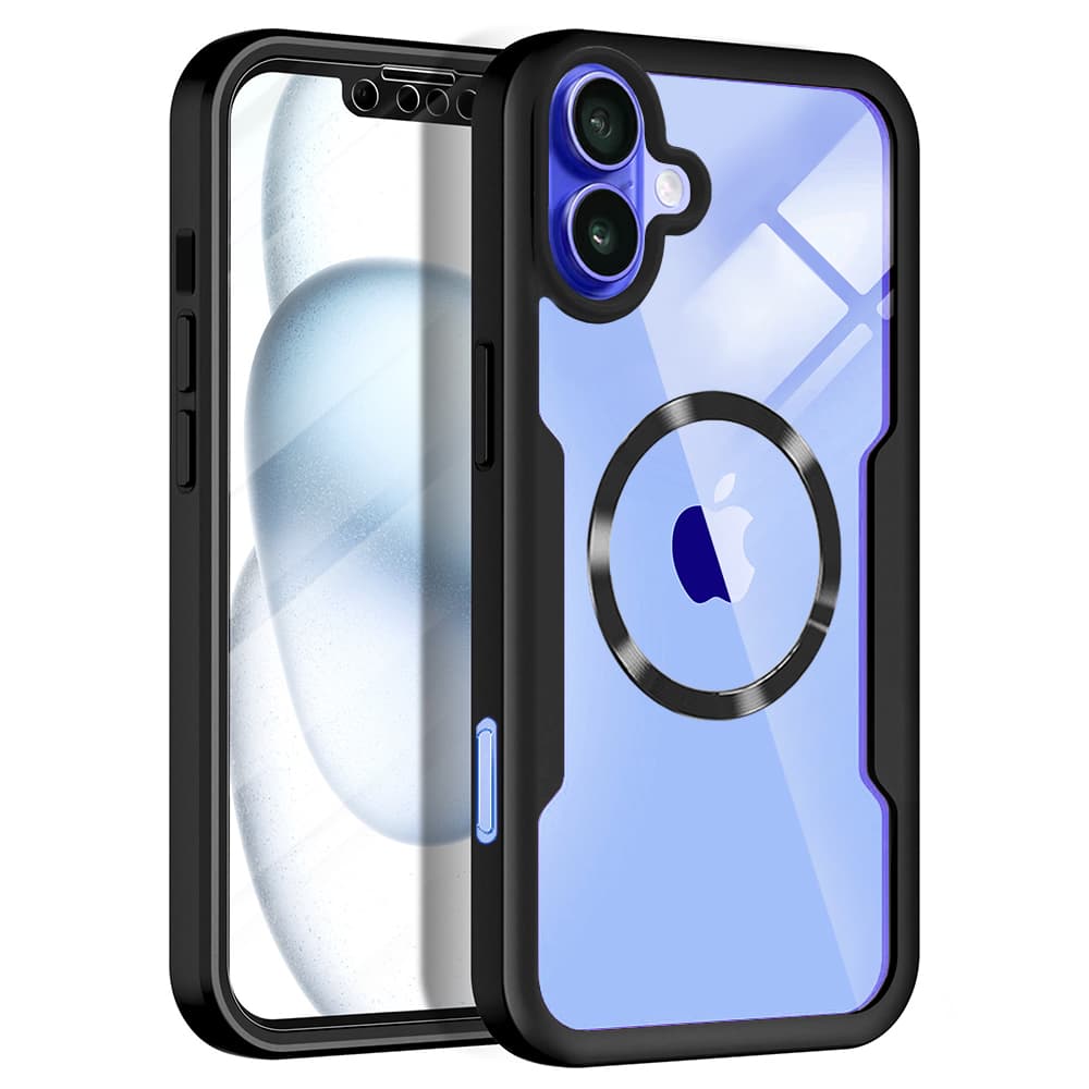 Techsuit ColorVerse 360 MagSafe Series s ochranou displeje iPhone 16 černá - náhled 1