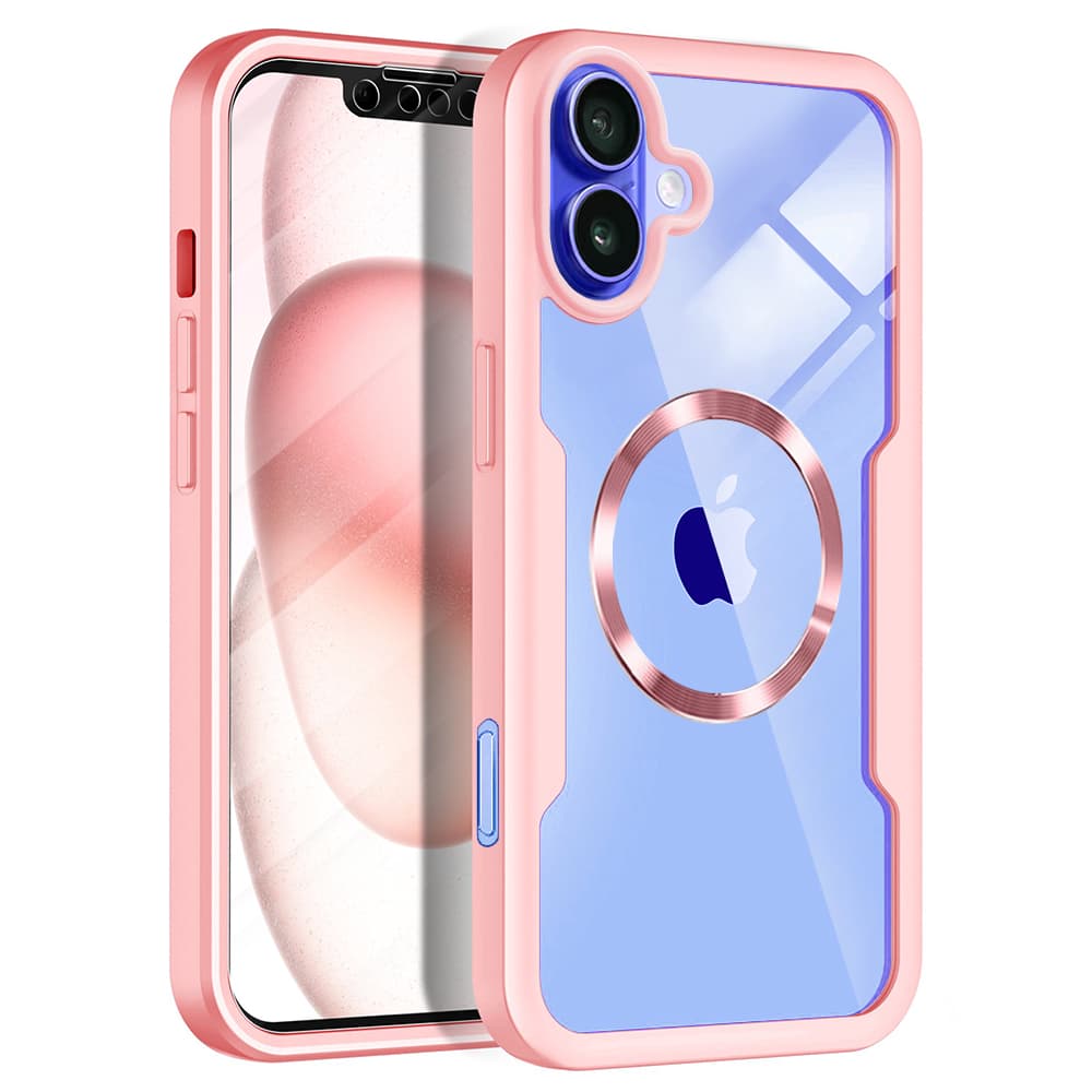 Techsuit ColorVerse 360 MagSafe Series + Ochranné sklo iPhone 16 růžová - náhled 1