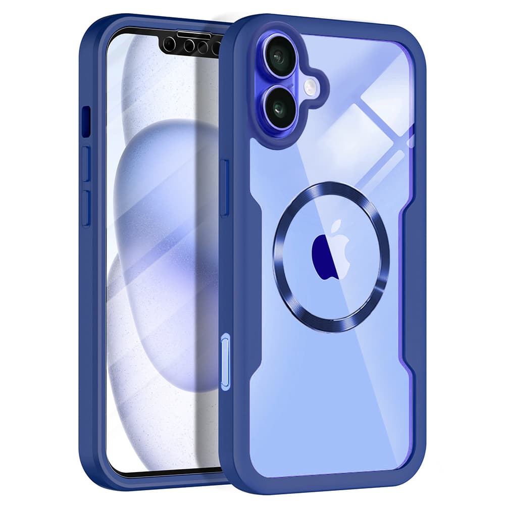 Techsuit ColorVerse 360 MagSafe Series + Ochranné sklo iPhone 16 Modrá - náhled 1