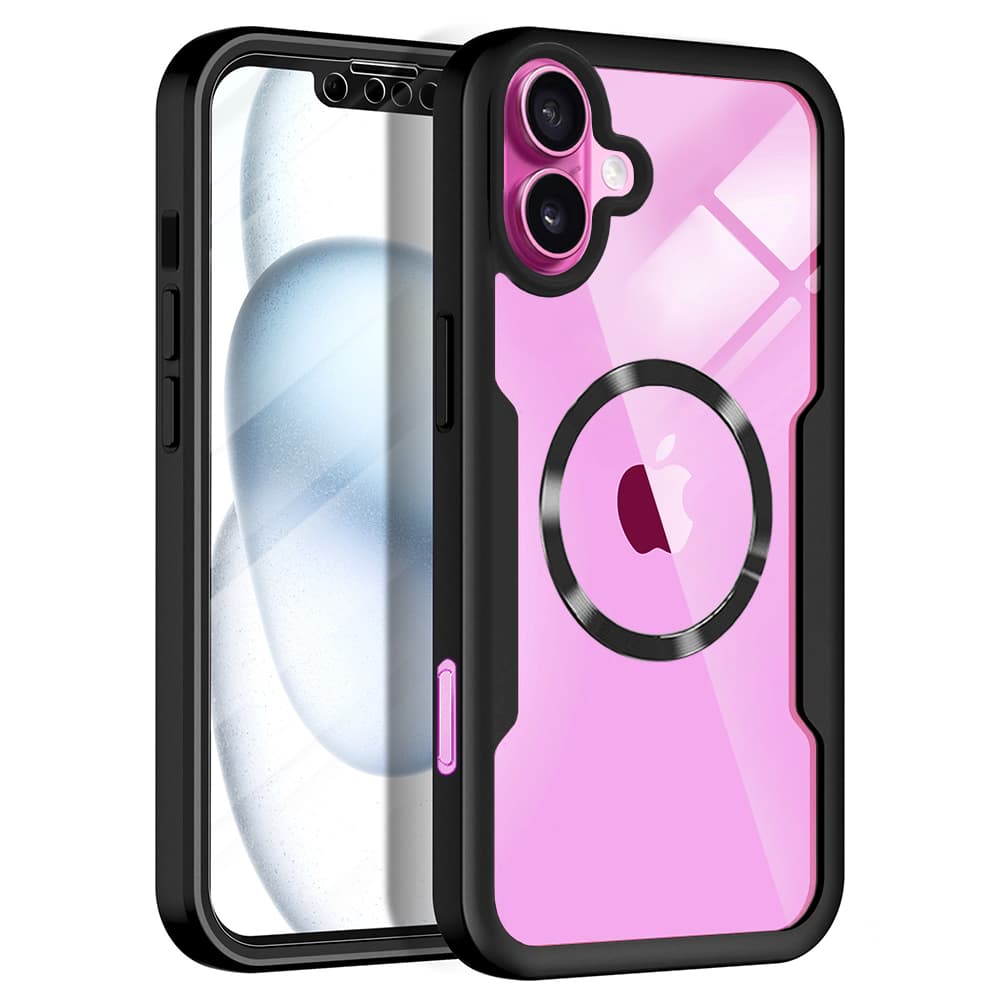Techsuit ColorVerse 360 MagSafe Series + Ochranné sklo iPhone 16 Plus černá - náhled 1
