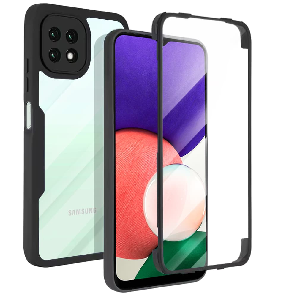 Techsuit ColorVerse 360 Series + Ochranné sklo Samsung Galaxy A22 5G Černá - náhled 1