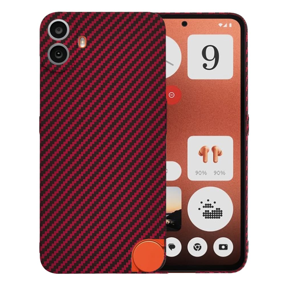 Telefon Nothing CMF 1 červený Techsuit Carbonite FiberShell - náhled 1