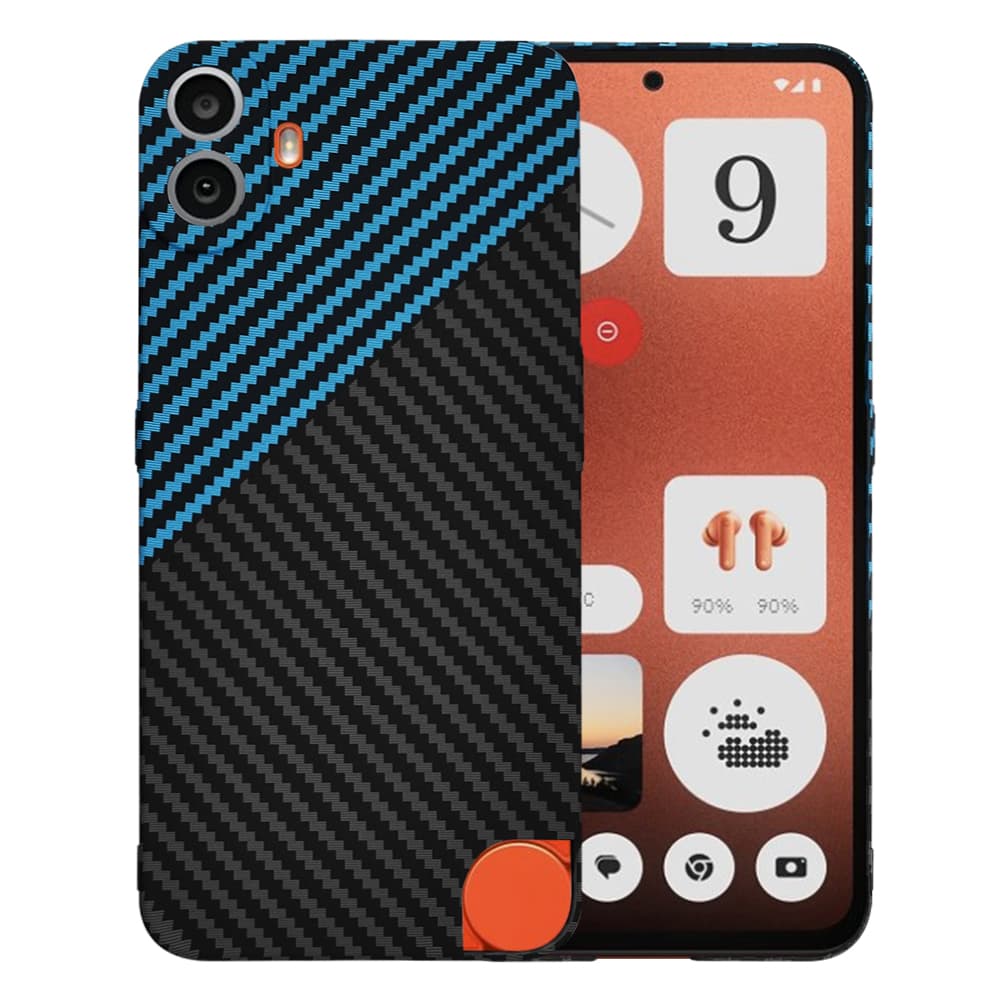 Telefon Nothing CMF Phone 1 modrý Pulse Techsuit Carbonite FiberShell - náhled 1