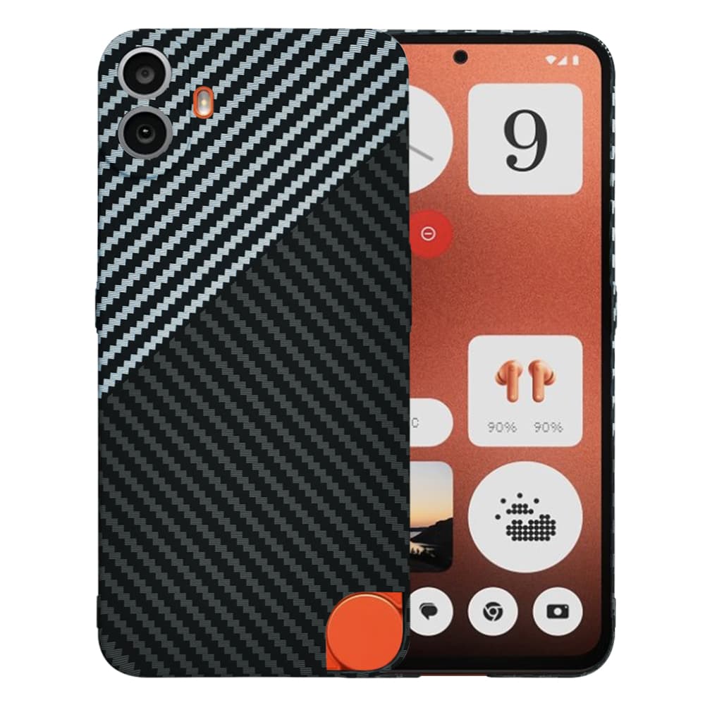 Telefon Nothing CMF Phone 1 Stealth šedá Techsuit Carbonite FiberShell - náhled 1
