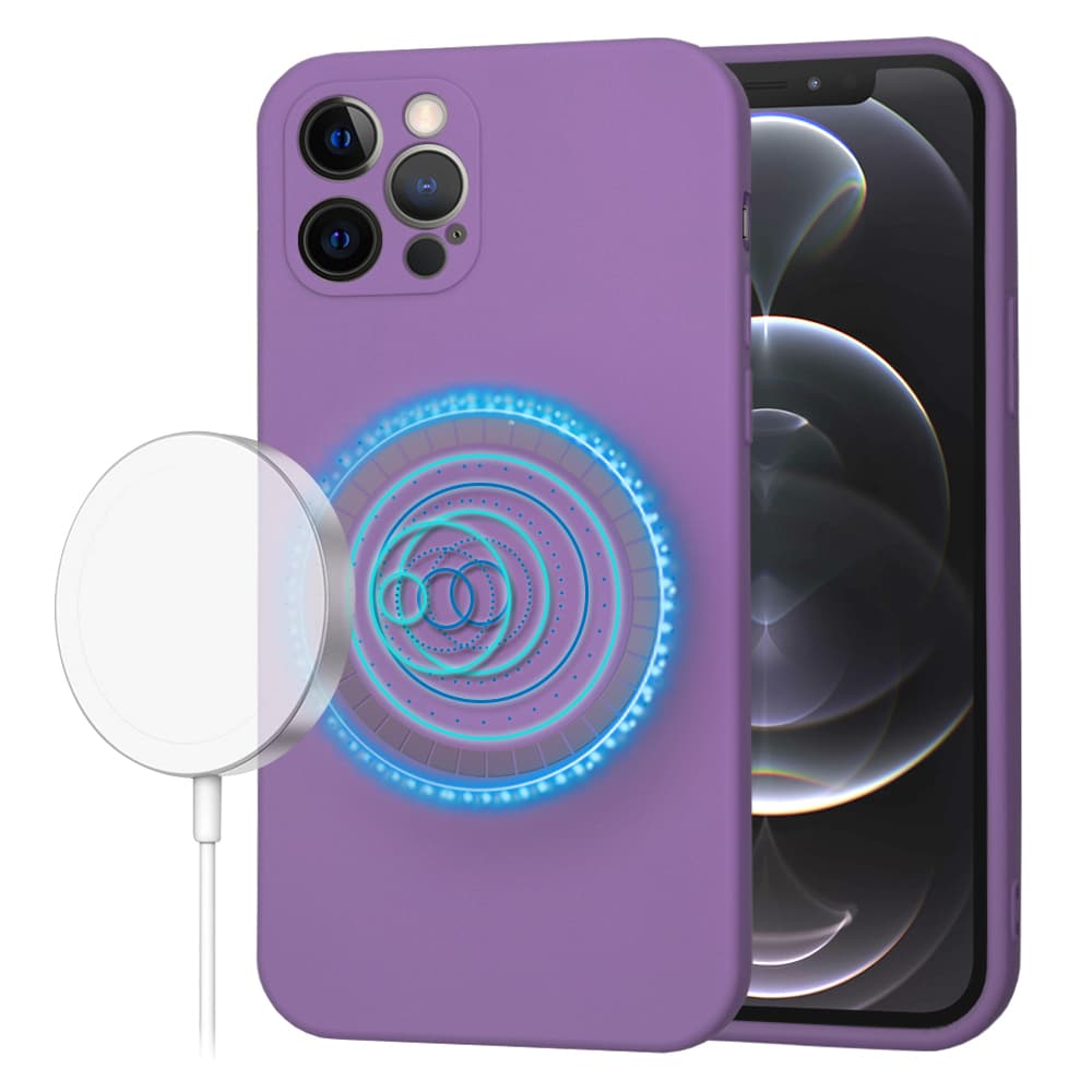 Techsuit SoftFlex MagSafe pro iPhone 12 Pro fialový - náhled 1