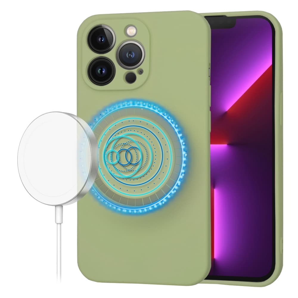 Techsuit SoftFlex MagSafe pro iPhone 13 Pro v barvě matcha - náhled 1