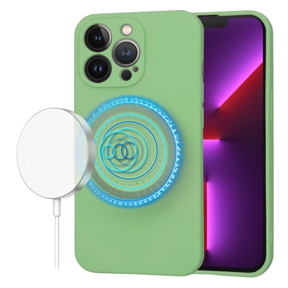 Techsuit SoftFlex MagSafe pro iPhone 13 Pro v mátově zelené - náhled 1
