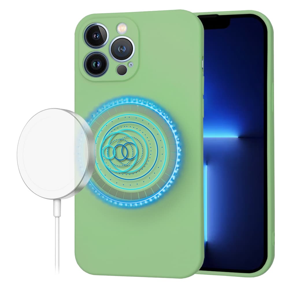 Techsuit SoftFlex MagSafe pro iPhone 13 Pro Max v mátově zelené - náhled 1