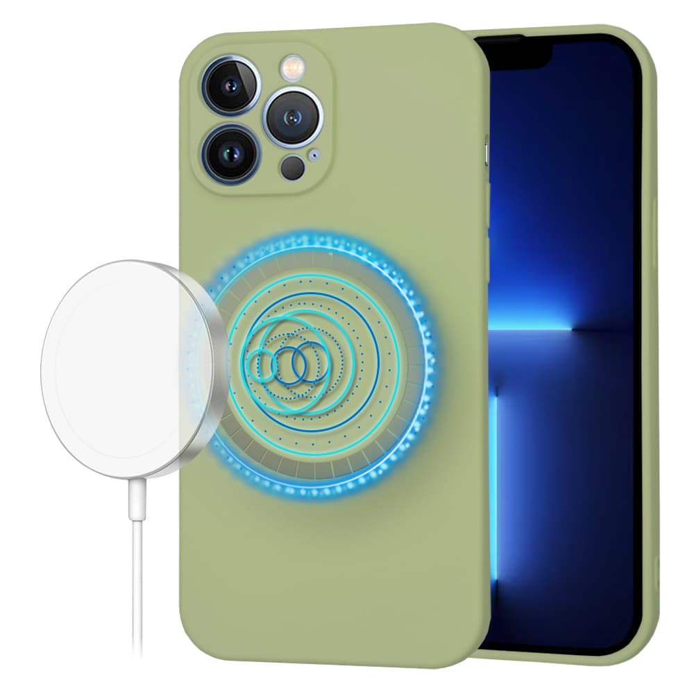 Techsuit SoftFlex MagSafe pro iPhone 13 Pro Max v barvě matcha - náhled 1