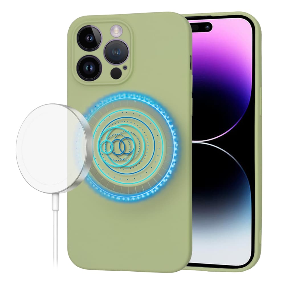 Techsuit SoftFlex MagSafe pouzdro iPhone 14 Pro Max matcha - náhled 1
