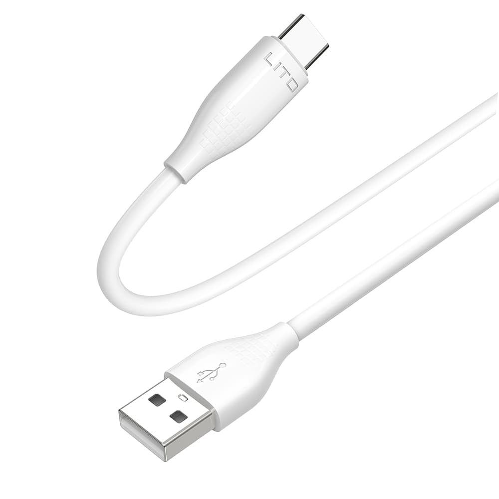Lito Data Cable LD03T USB na Type-C Rychlé nabíjení 2.4A 1m Bílá - náhled 1