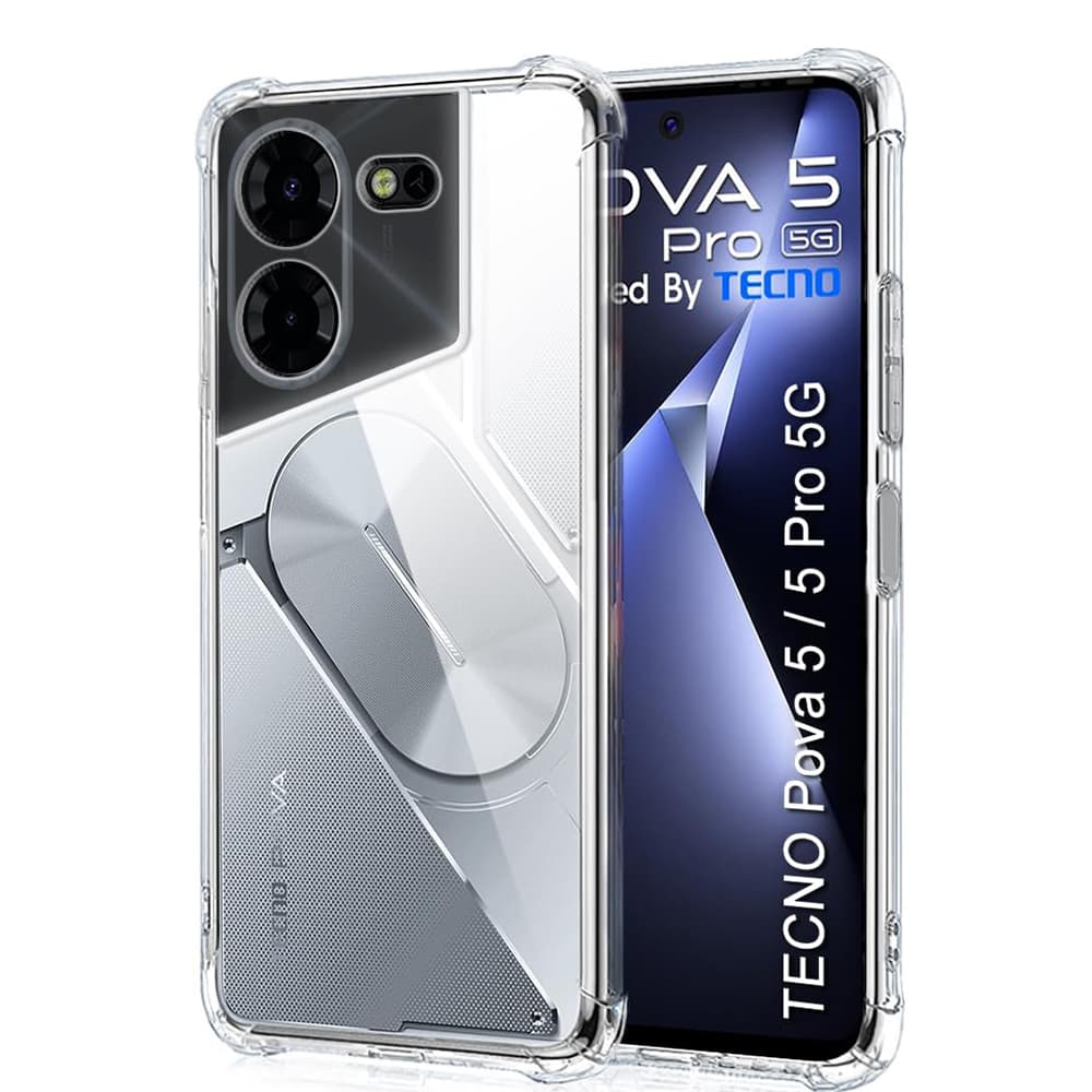 Techsuit nárazuvzdorný čirý silikon Tecno Pova 5 Pro průhledný - náhled 1