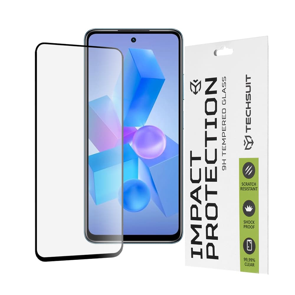 Ochranné sklo Techsuit 111D pro Infinix Hot 40 40 Pro Tecno Spark 20 Pro Pova 5 Pro černé - náhled 1