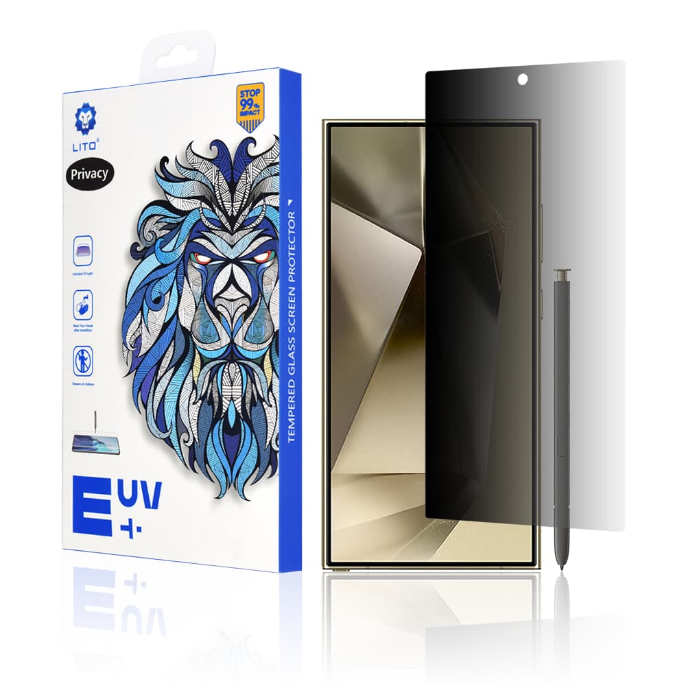 Ochranné sklo Lito 3D UV pro Samsung Galaxy S24 Ultra Privacy - náhled 1