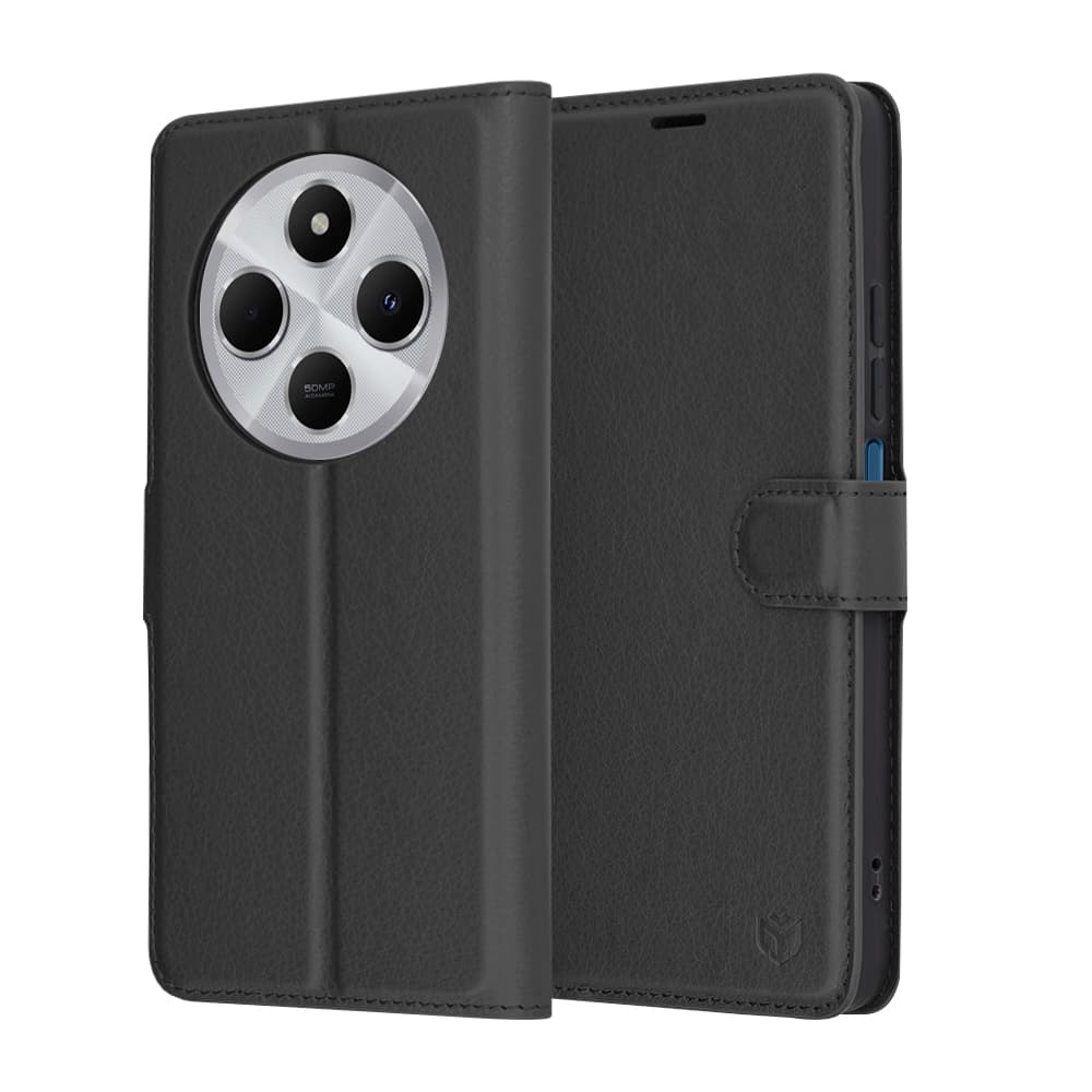 Pouzdro Techsuit z kůže pro Xiaomi Redmi 14C Poco C75 černé - náhled 1