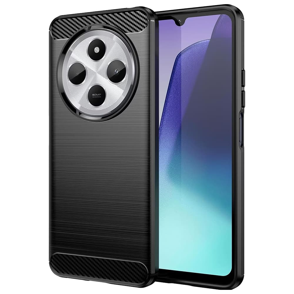 Pouzdro Techsuit Carbon Silicone Xiaomi Redmi 14C / Poco C75 černé - náhled 1