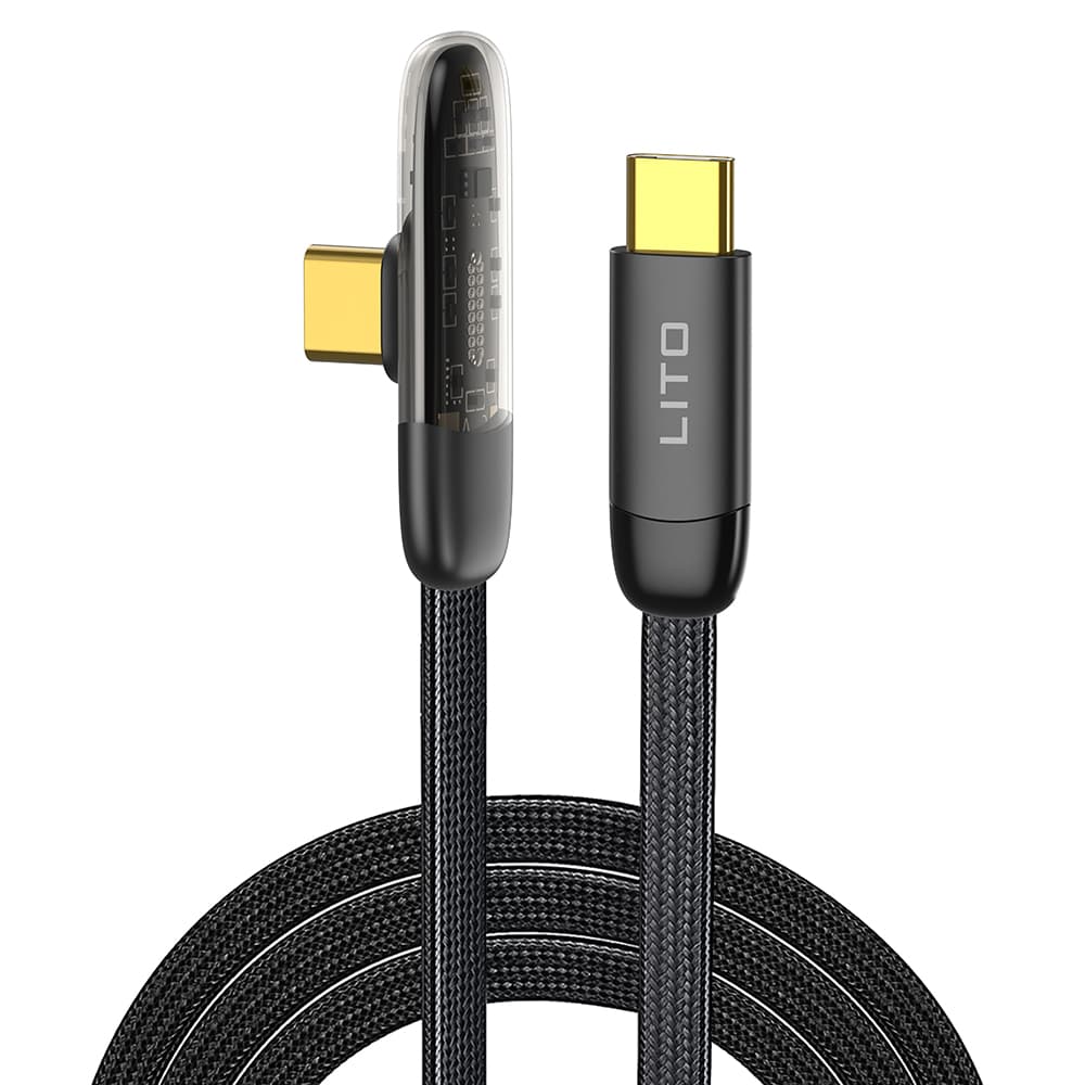 Lito Datový kabel LD11CC Type-C na Type-C rychlé nabíjení 60W 1m černý - náhled 1