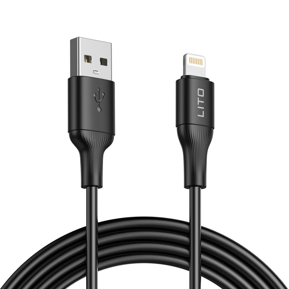 Lito Datový kabel LD06L USB na Lightning 2.4A PVC 1m černý - náhled 1