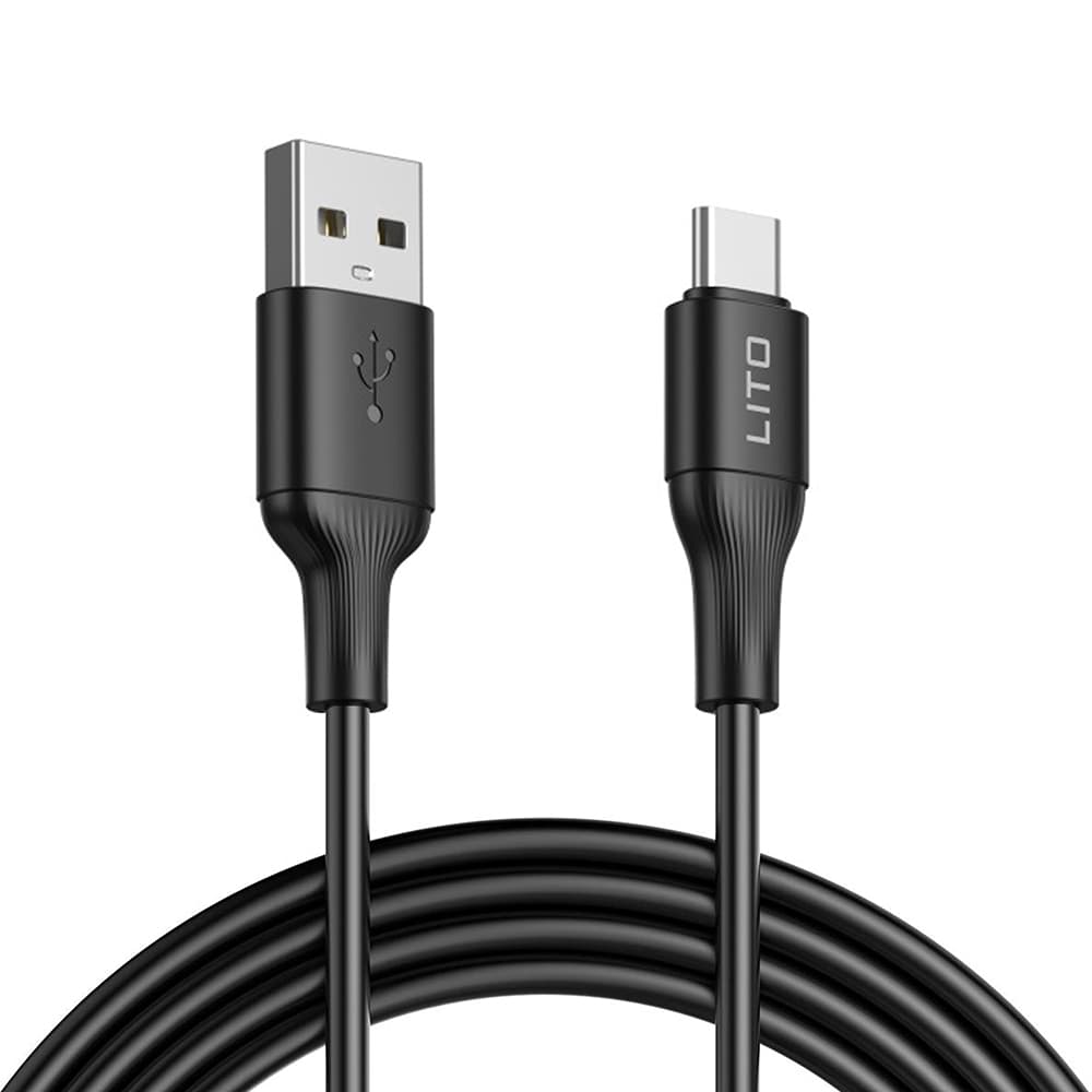 Lito Data Cable LD06T USB na Type-C 2.4A PVC 1m černý - náhled 1