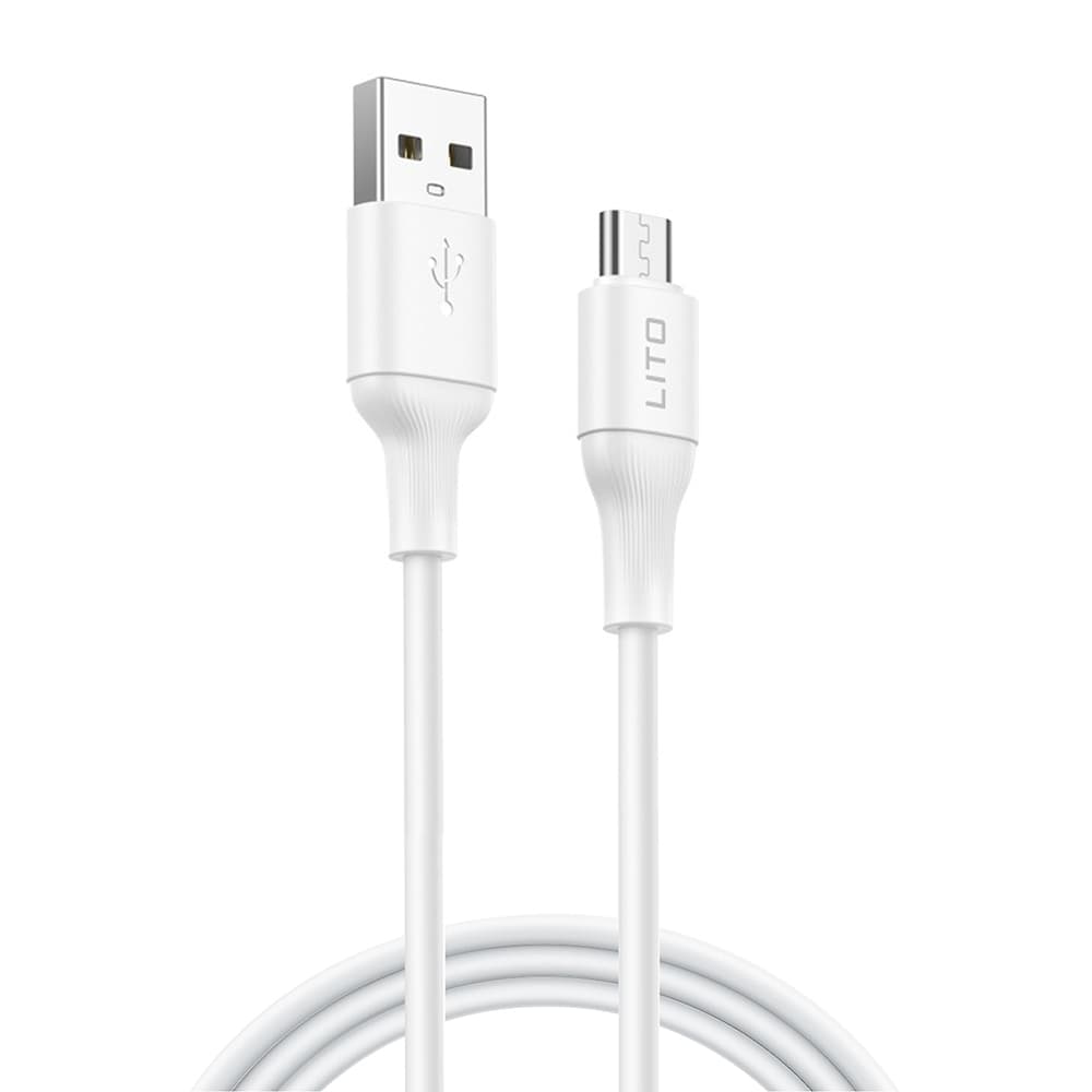 Lito Datový kabel LD06V USB na Micro-USB 2.4A PVC 1m bílý - náhled 1