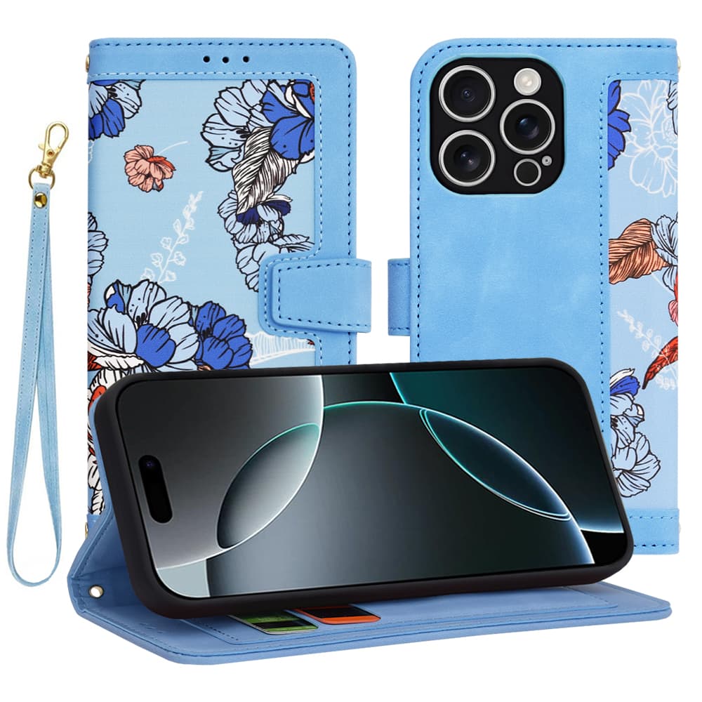 Techsuit FlipCraft iPhone 16 Pro v zářivě modré barvě - náhled 1