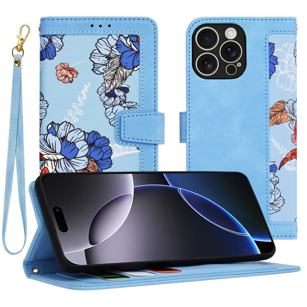 Techsuit FlipCraft iPhone 16 Pro Max v zářivě modré barvě - náhled 1