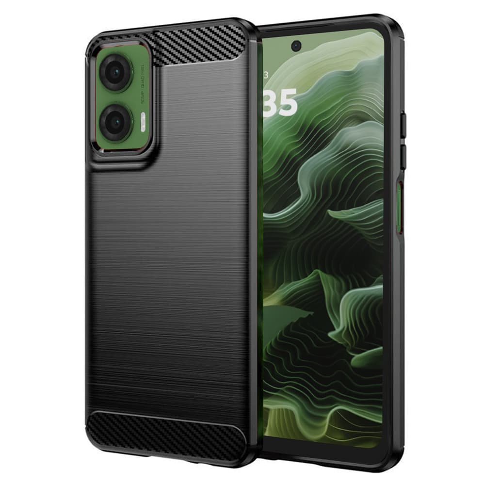 Pouzdro Techsuit Carbon Silicone pro Motorola Moto G35 černé - náhled 1