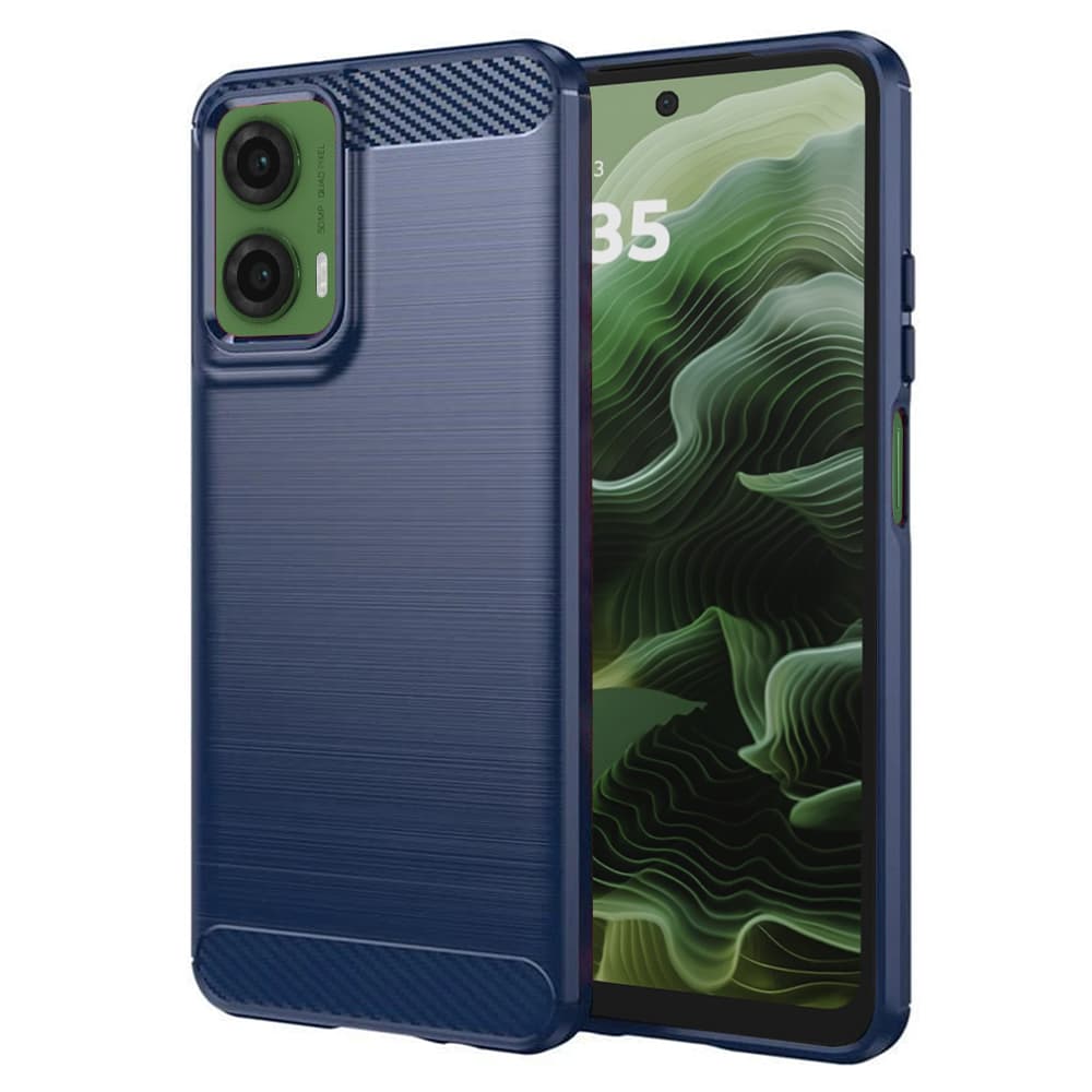Pouzdro Techsuit Carbon Silicone pro Motorola Moto G35 modré - náhled 1