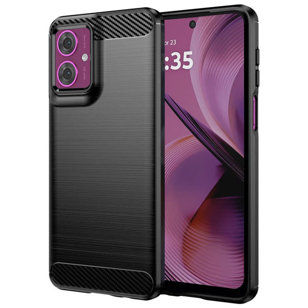 Pouzdro Techsuit Carbon Silicone pro Motorola Moto G55 černé - náhled 1