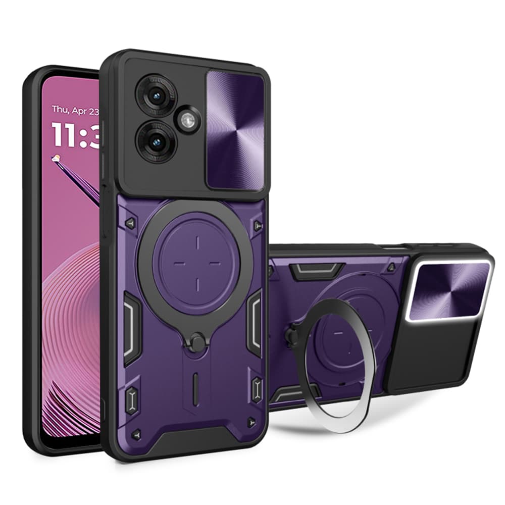 Pouzdro Techsuit CamGuard Pro pro Motorola Moto G55 fialové