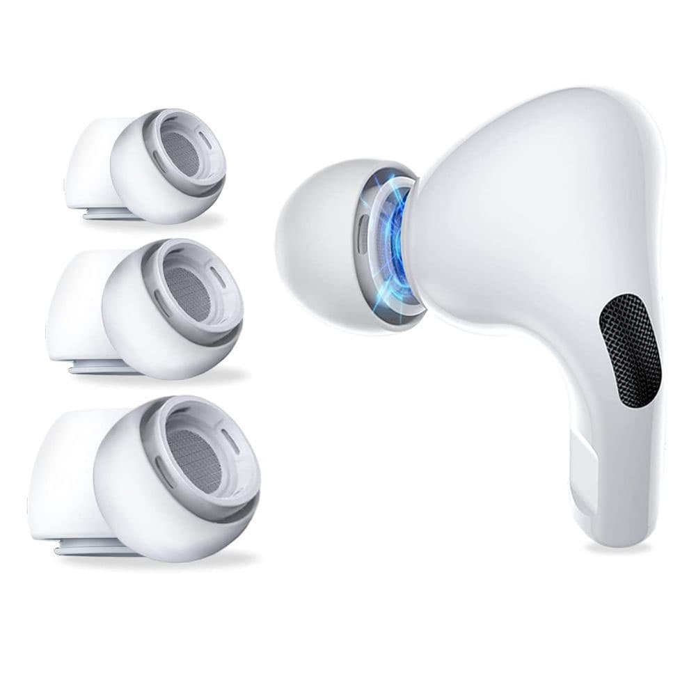 Techsuit 3 balení náhradních špuntů pro Apple AirPods Pro 1 2 3 bílá - náhled 1