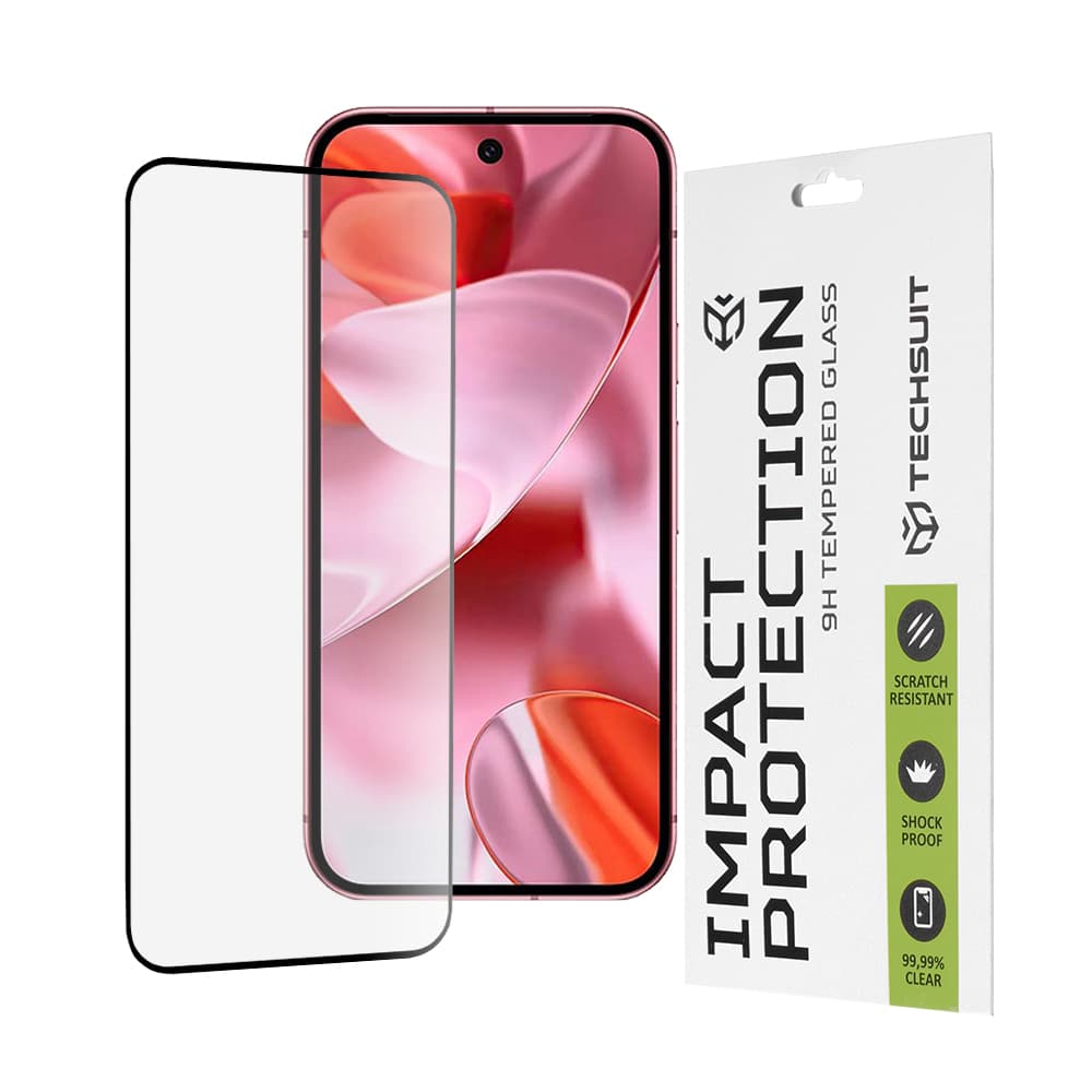 Techsuit 111D Ochranné sklo Google Pixel 9/9 Pro černé - náhled 1