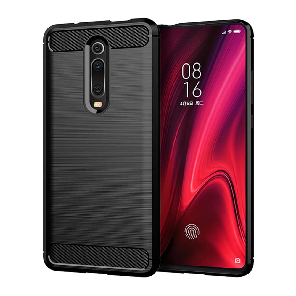 Techsuit Carbon Silicone pro Xiaomi Mi 9T Mi 9T Pro Redmi K20 Redmi K20 Pro černá - náhled 1