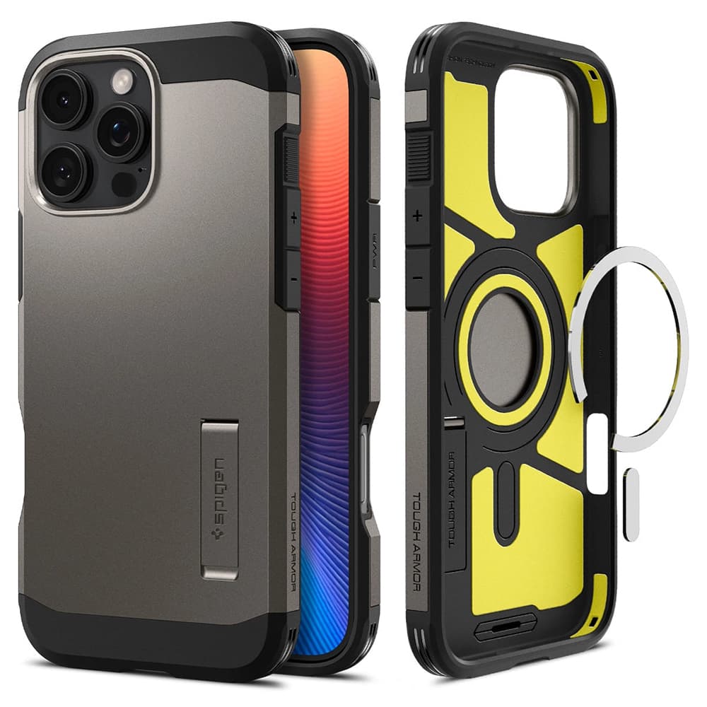 Spigen Tough Armor MagSafe pro iPhone 16 Pro v barvě gunmetal - náhled 1