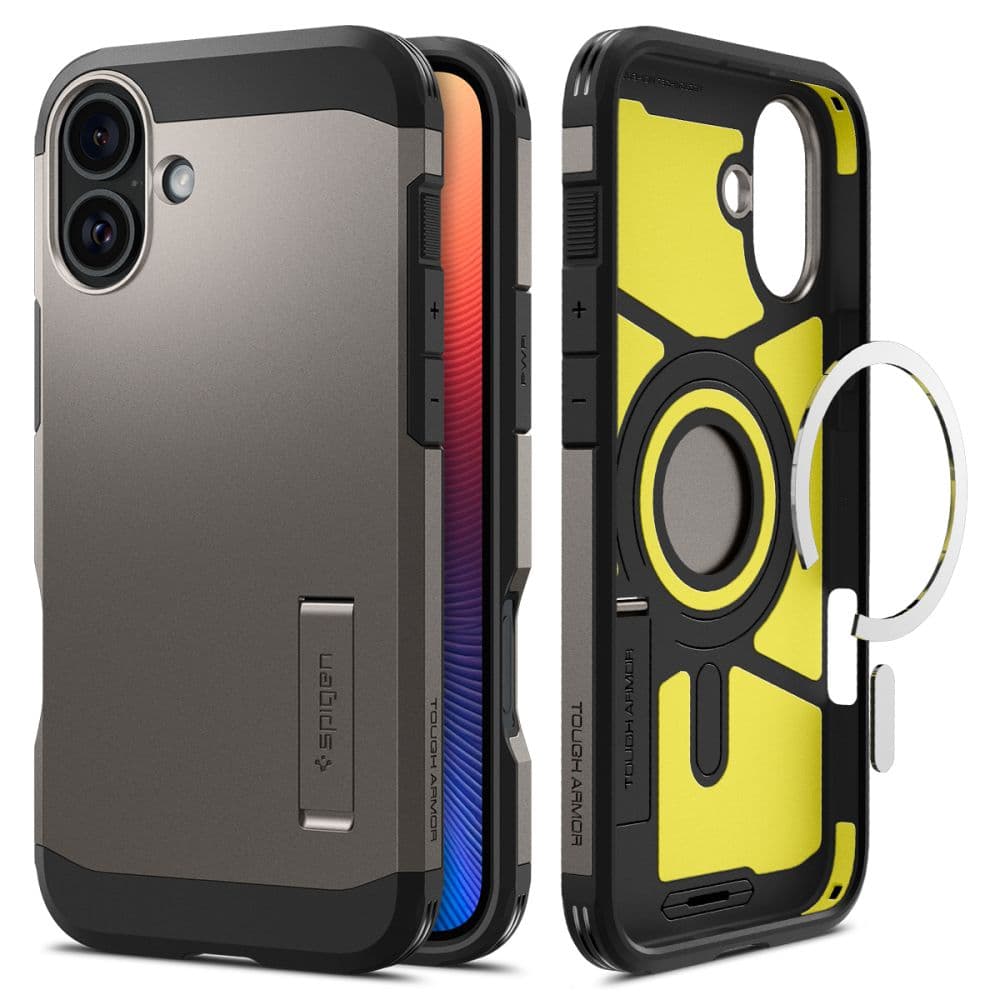 Spigen Tough Armor MagSafe pro iPhone 16 v barvě gunmetal - náhled 1