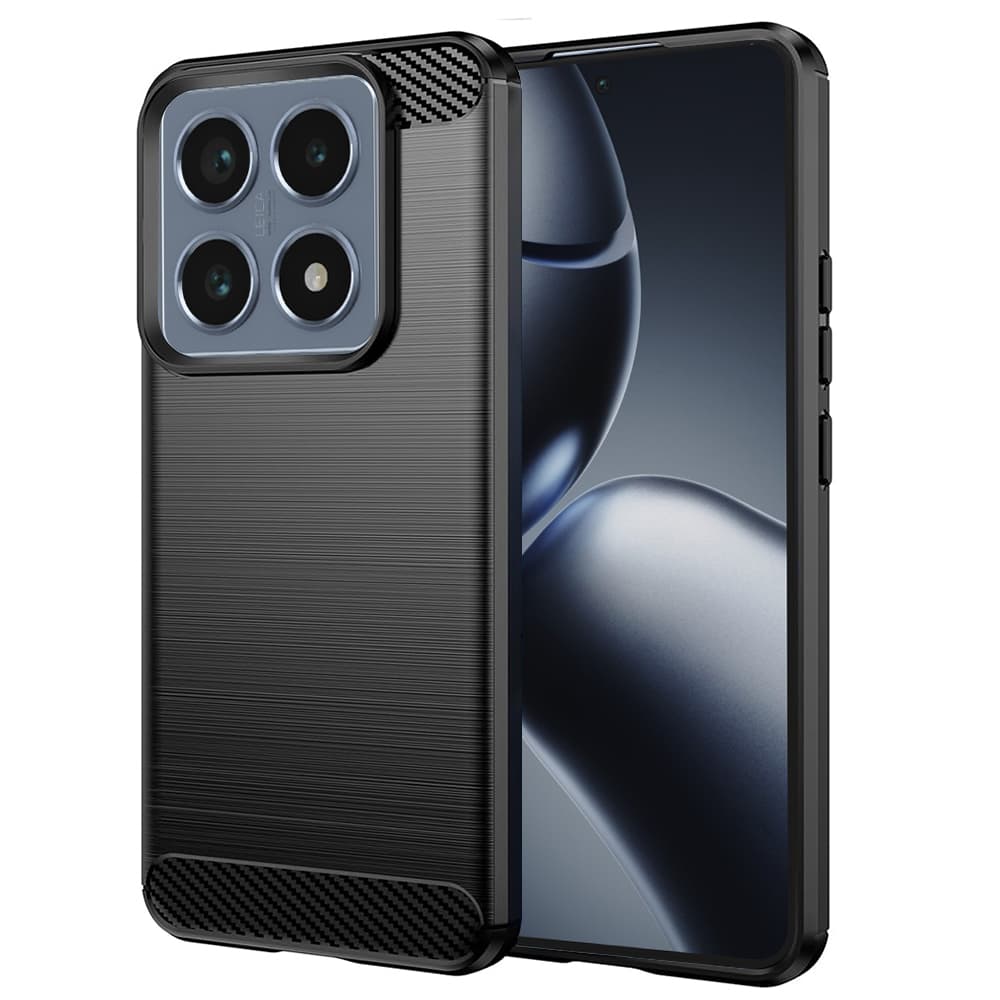 Pouzdro Techsuit Carbon Silicone pro Xiaomi 14T Pro černé - náhled 1