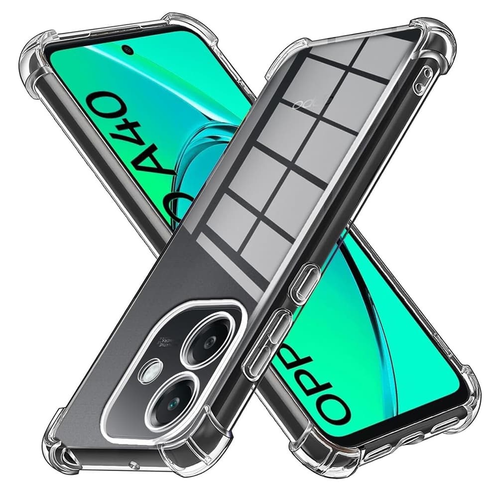 Techsuit Shockproof průhledný silikonový obal Oppo A40 4G průhledný - náhled 1