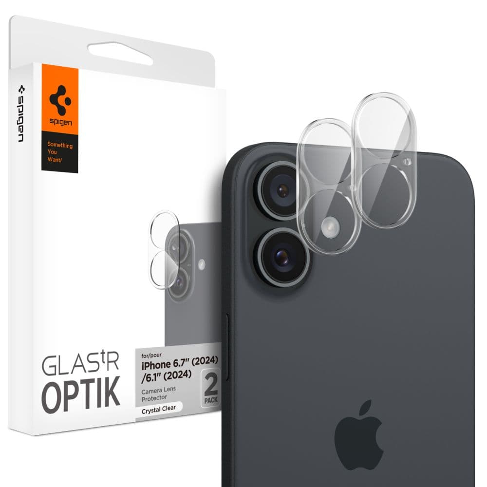 Spigen Optik.tR ochranné sklo na fotoaparát (2 ks) iPhone 16/16 Plus čiré - náhled 1