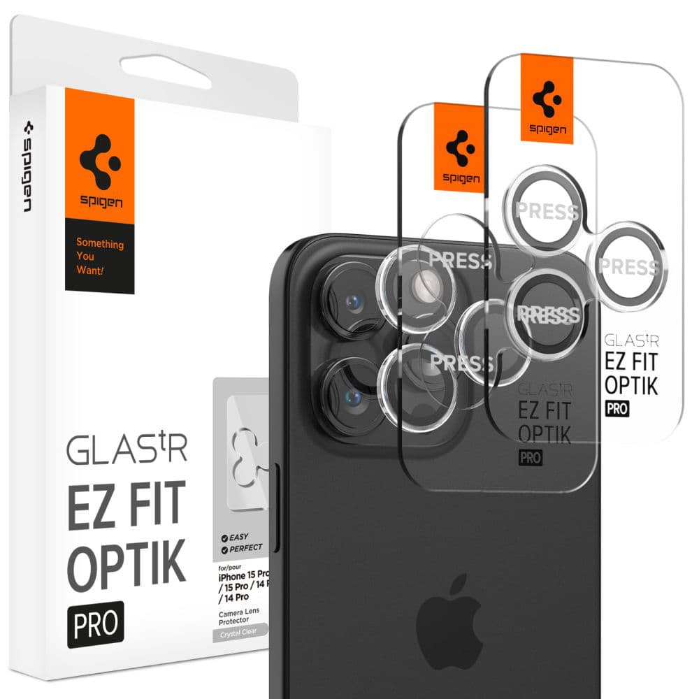 Spigen Optik.tR EZ Fit Pro sklo na kameru iPhone 14 Pro/Pro Max 2 ks čiré - náhled 1