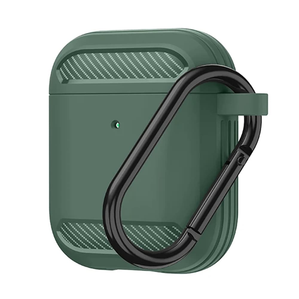 Techsuit Carbon Silicone pro AirPods 1 AirPods 2 zelená - náhled 1