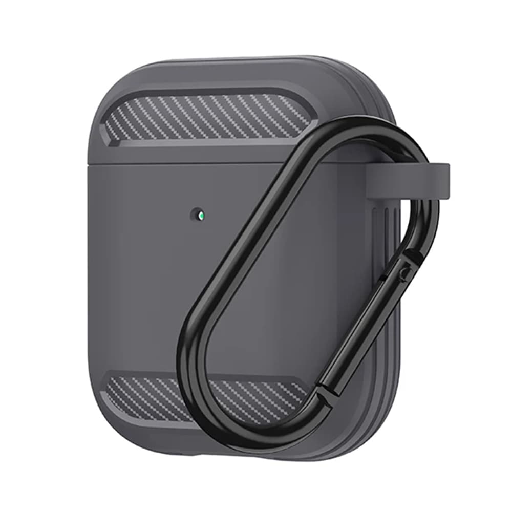 Techsuit Carbon Silicone pro AirPods 1 AirPods 2 šedý