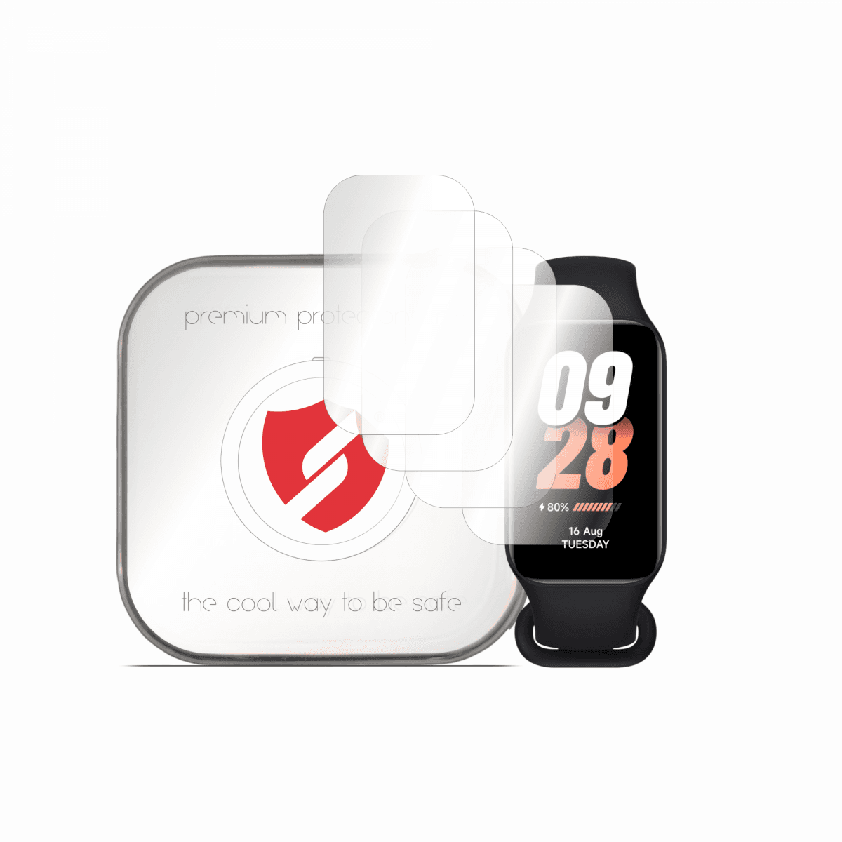 Ochrana displeje Premium Classic 4 ks Xiaomi Mi Band 8 Active čirá - náhled 1