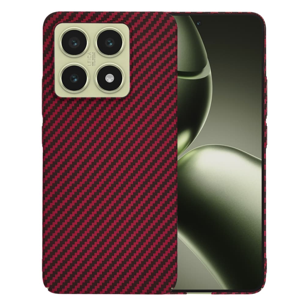 Techsuit Carbonite FiberShell pro Xiaomi 14T červená - náhled 1
