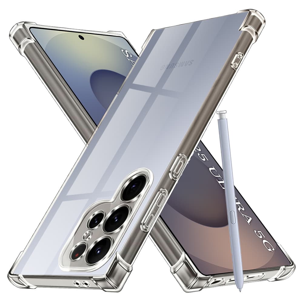 Techsuit nárazuvzdorný průhledný silikon Samsung Galaxy S25 Ultra průhledný - náhled 1